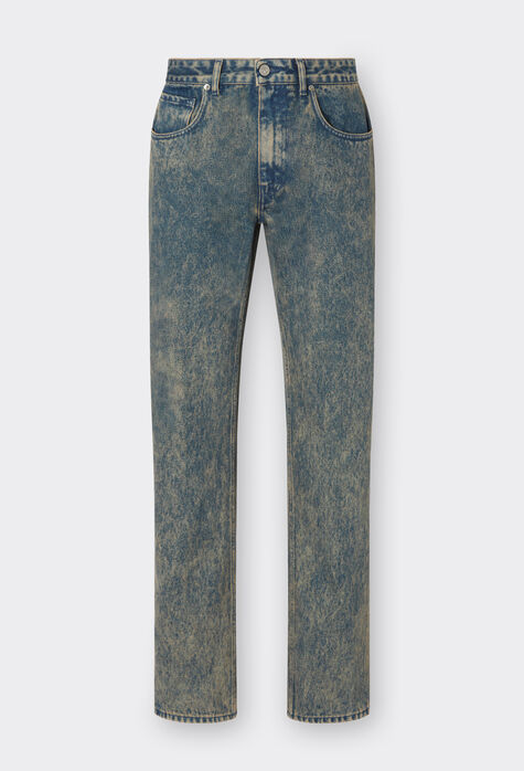 Ferrari Pantalone jeans con tintura effetto marmo Dark Grey 21246f