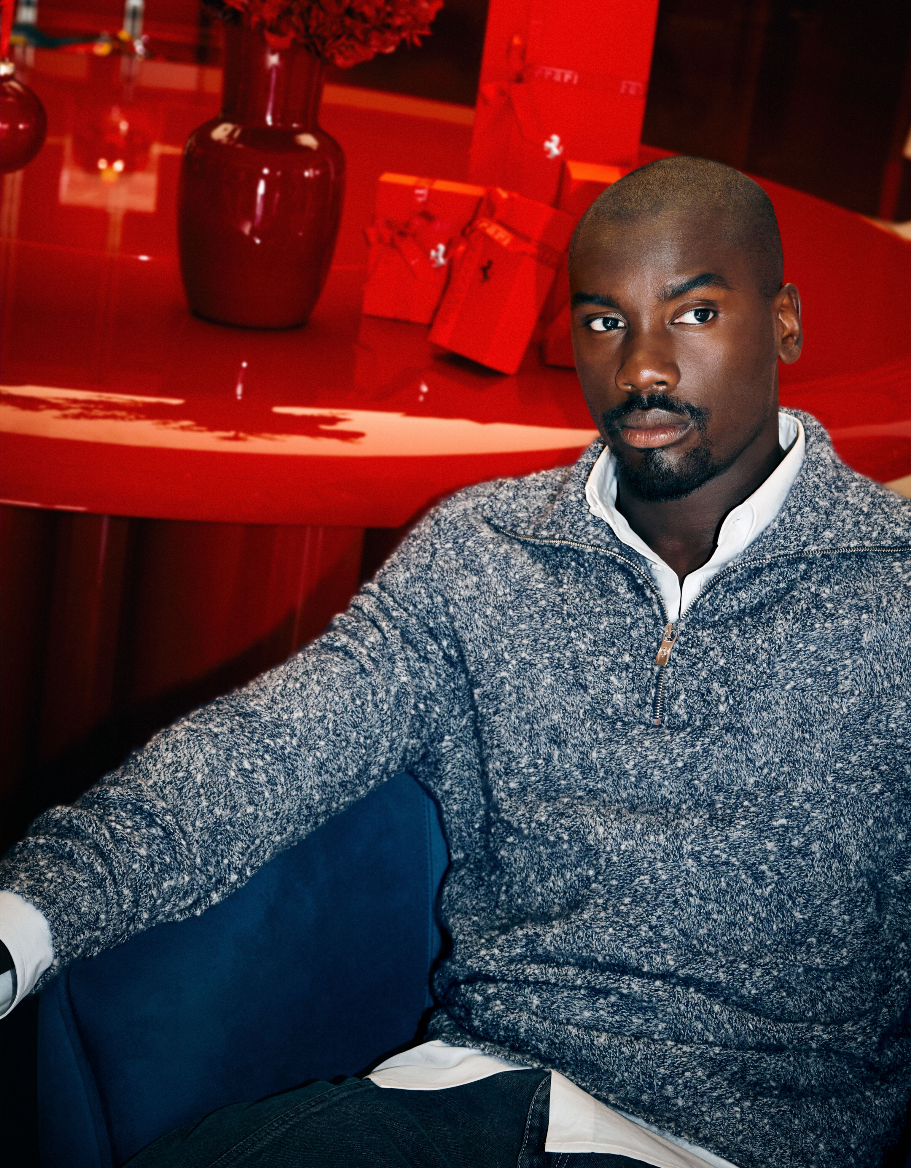 Cashmere and silk knit Ferrari Cashmere and silk knit Ultramarine 49906f