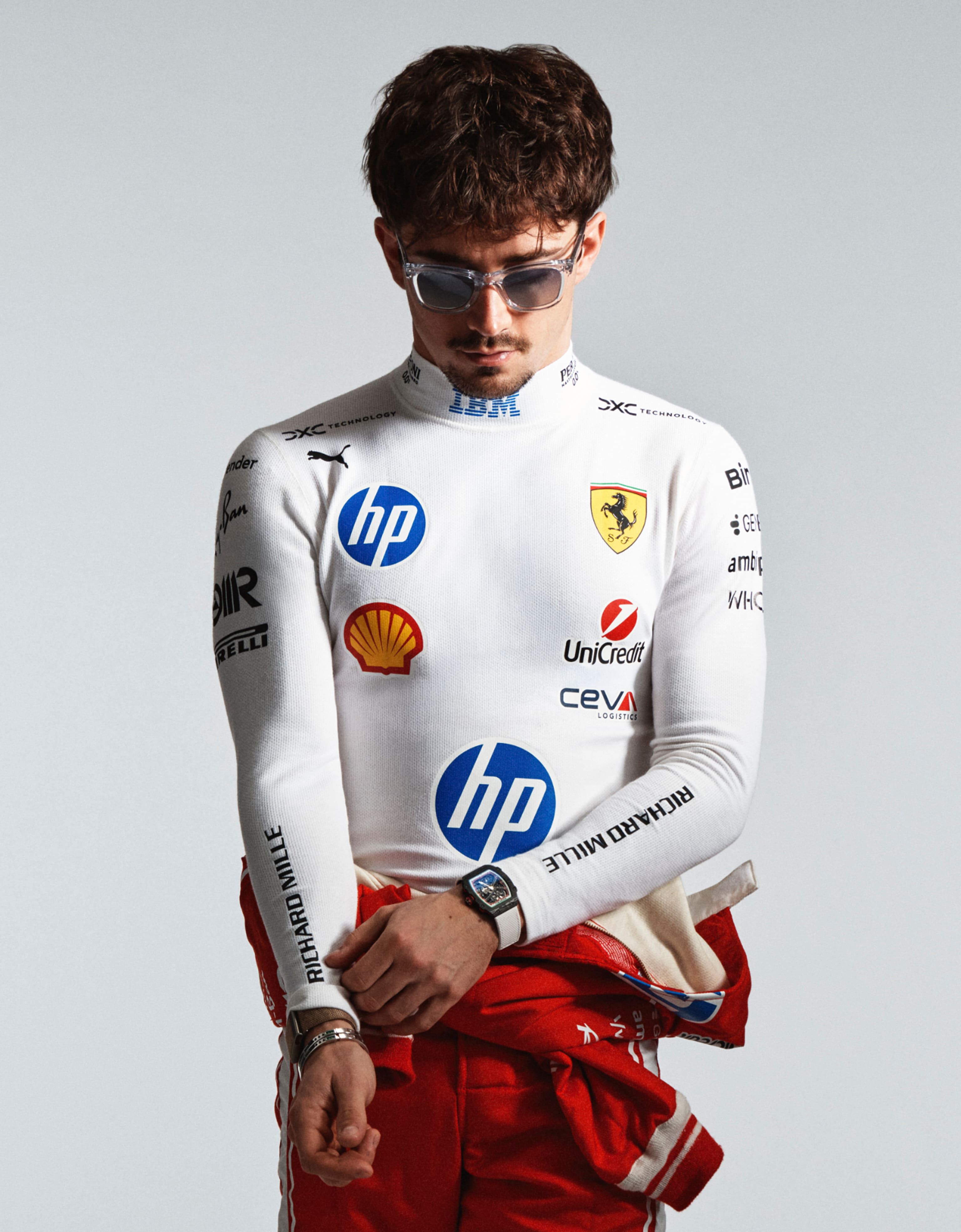 Ferrari Ray-Ban for Scuderia Ferrari Leclerc Special Edition Transparent LA0JDf