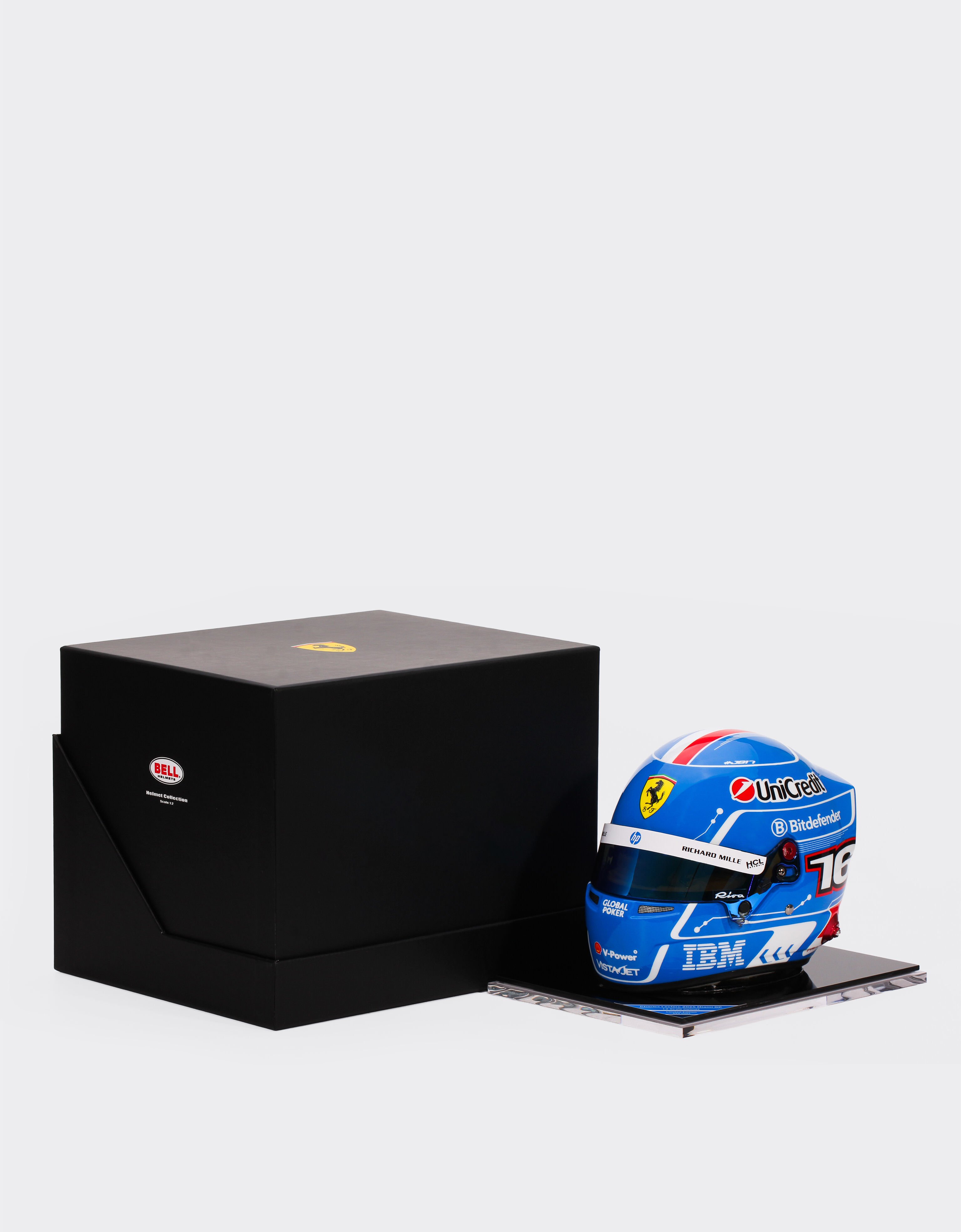 Ferrari Charles Leclerc Miami 2025 Special Edition mini helmet in 1:2 scale MULTICOLOUR LA07Sf