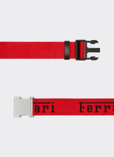 Ferrari Jacquard belt with Ferrari logo Rosso Corsa 20295f