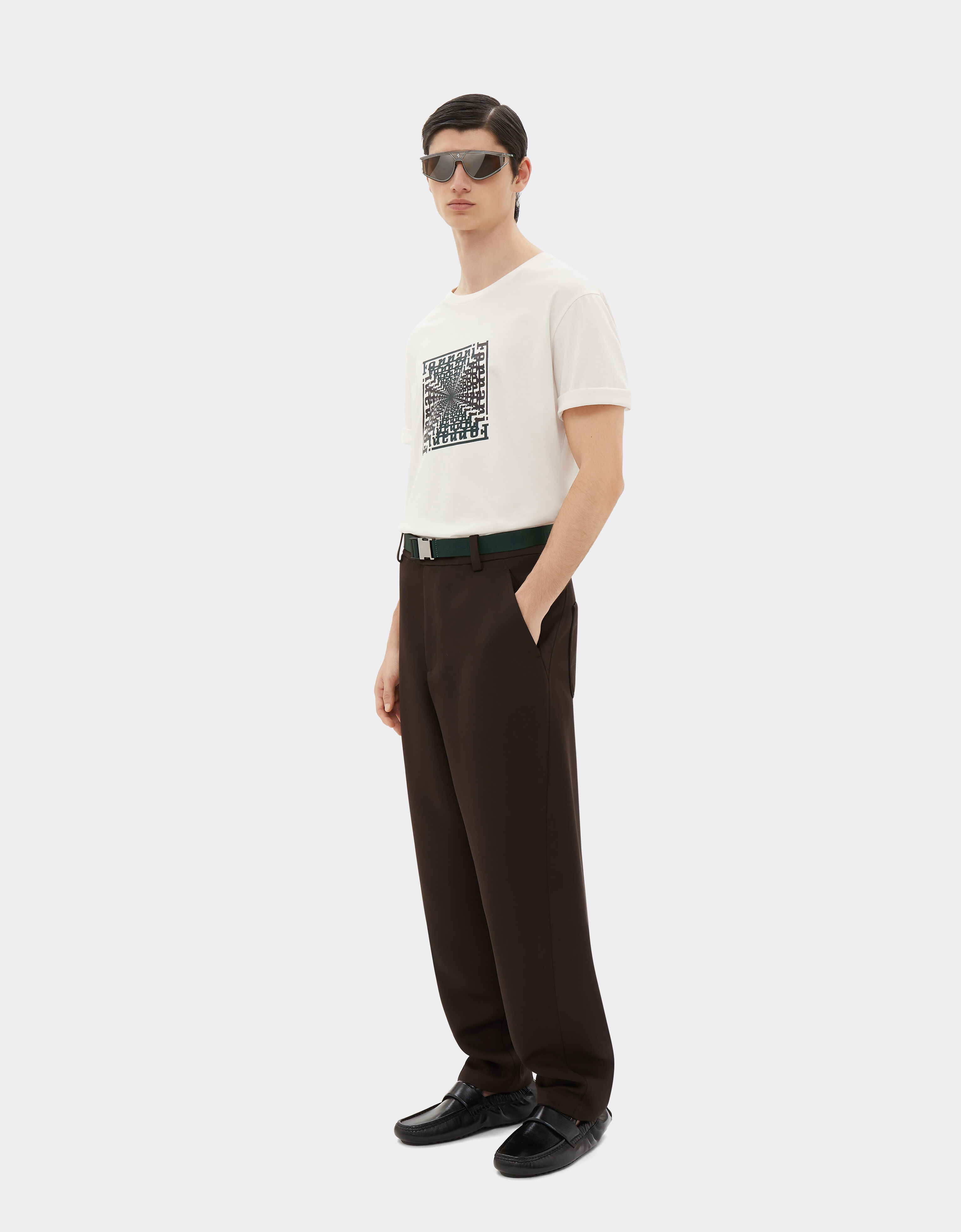 Ferrari Pantalone chino in duchesse twill Dark brown 20994f