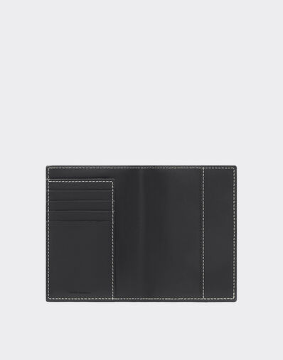 Ferrari Second Life passport holder in leather Black 22199f