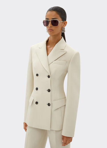 Ferrari Blazer in two-tone double-sided tech fabric Ecru 21755f
