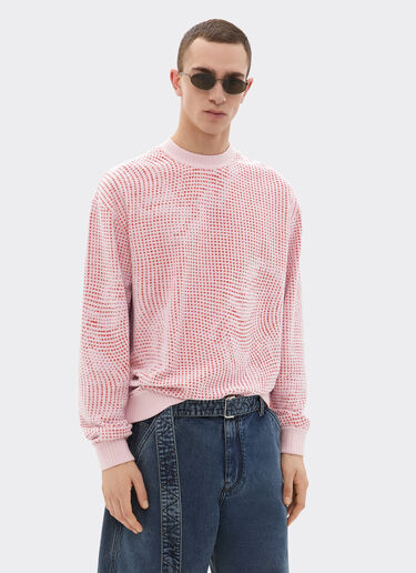 Ferrari Sweatshirt in terry jacquard with Cavallino Dots pattern Wisteria 22750f