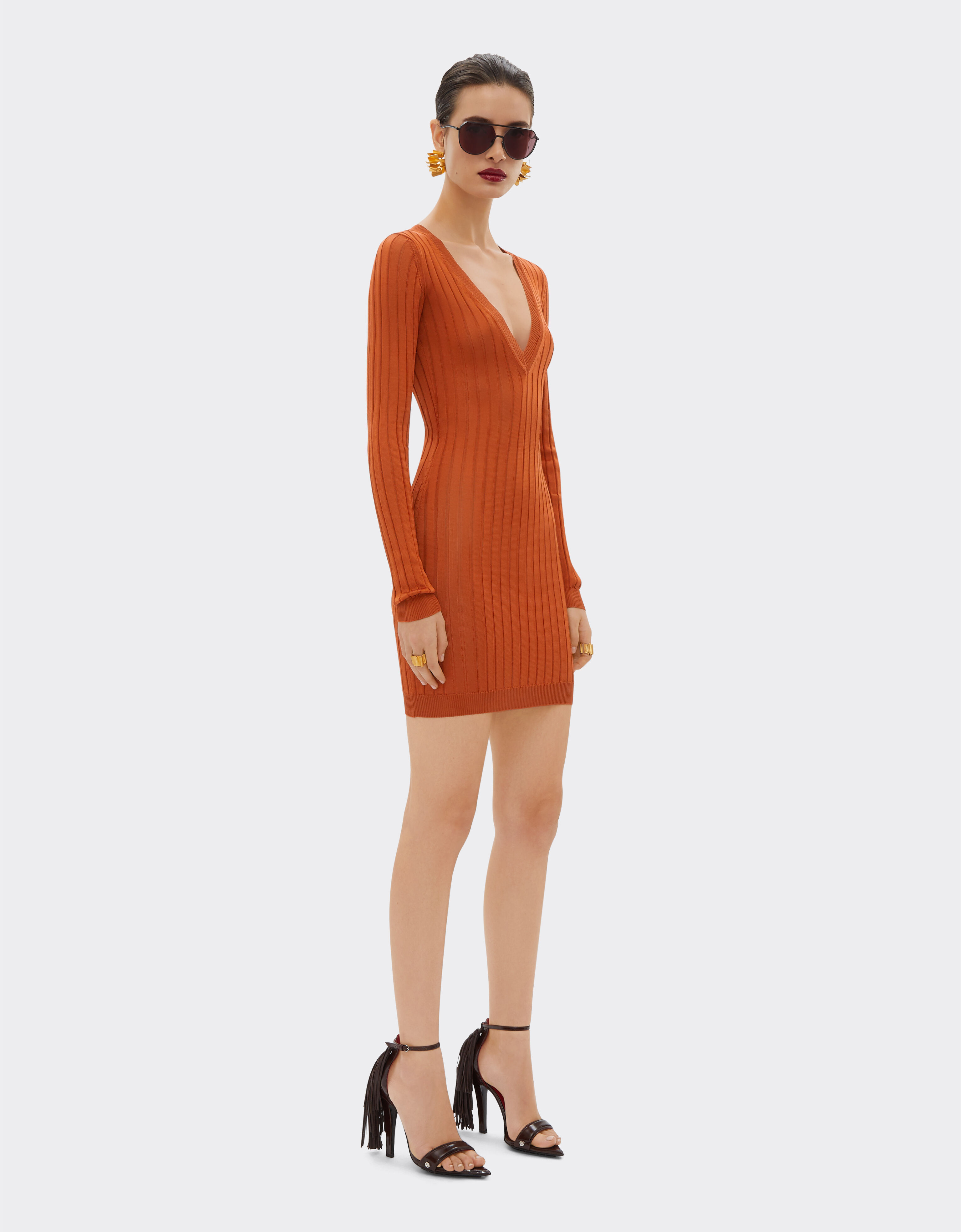 Ferrari Mini robe en maille de soie Cuir 22163f