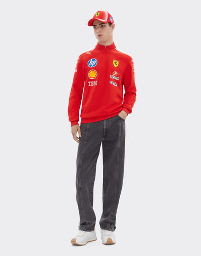 Ferrari Replica 2026 Puma for Scuderia Ferrari HP Sweatshirt mit halbem Reißverschluss Rot LA0H9f