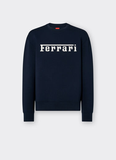 Ferrari Sweatshirt with Ferrari logo print Navy 20518f