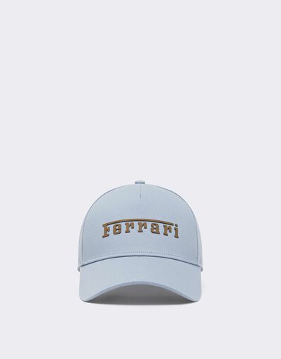 Ferrari Gorra de béisbol de sarga de algodón Powder Blue CANCP0007WCO0004f