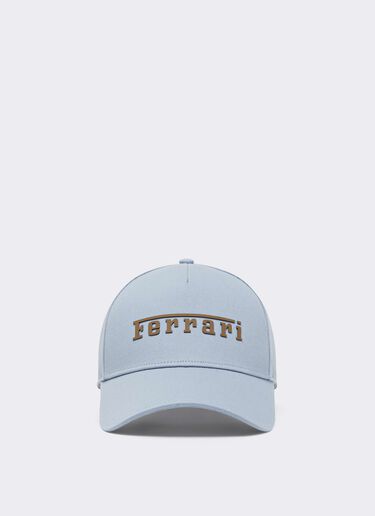 Gorra de béisbol de sarga de algodón Ferrari Gorra de béisbol de sarga de algodón Powder Blue CANCP0007WCO0004f