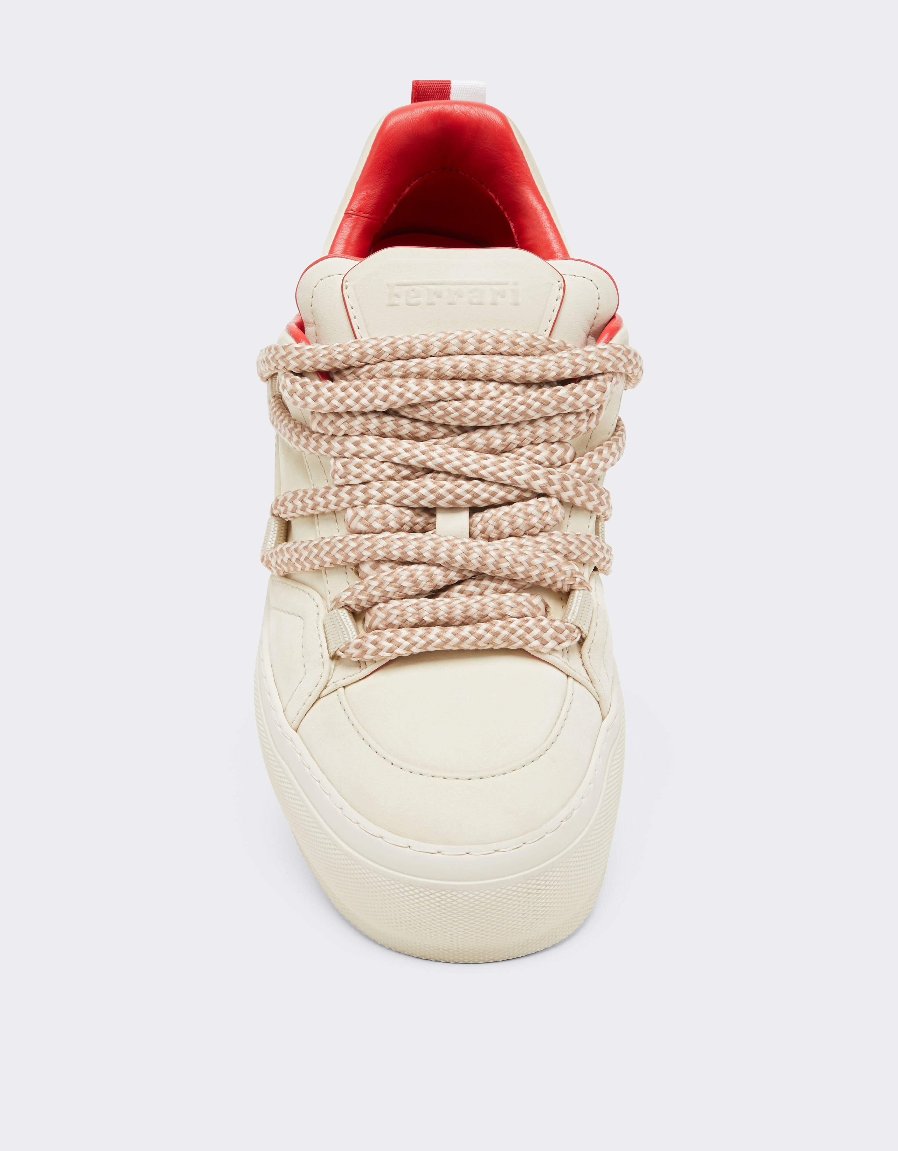 Ferrari Ferrari x Charles Leclerc low-top nubuck trainers Ecru 49186f
