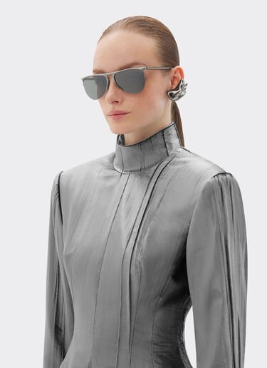 Ferrari Lunettes de soleil Ferrari gunmetal avec verres miroir argentés Gris foncé F1532f