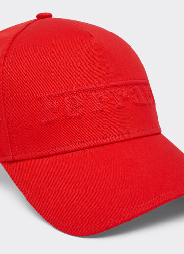 Ferrari Cotton baseball cap with Ferrari logo embroidery Rosso Dino 21342f