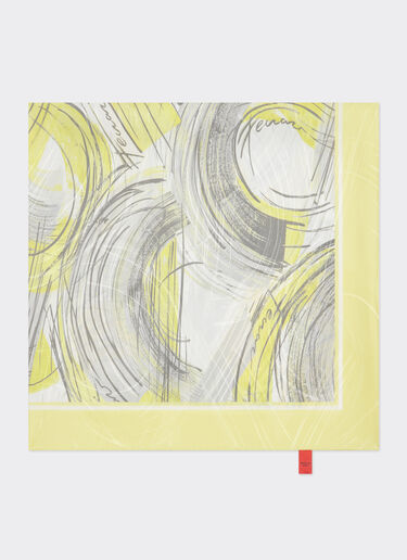 Ferrari Foulard in printed silk twill Giallo Modena 21930f