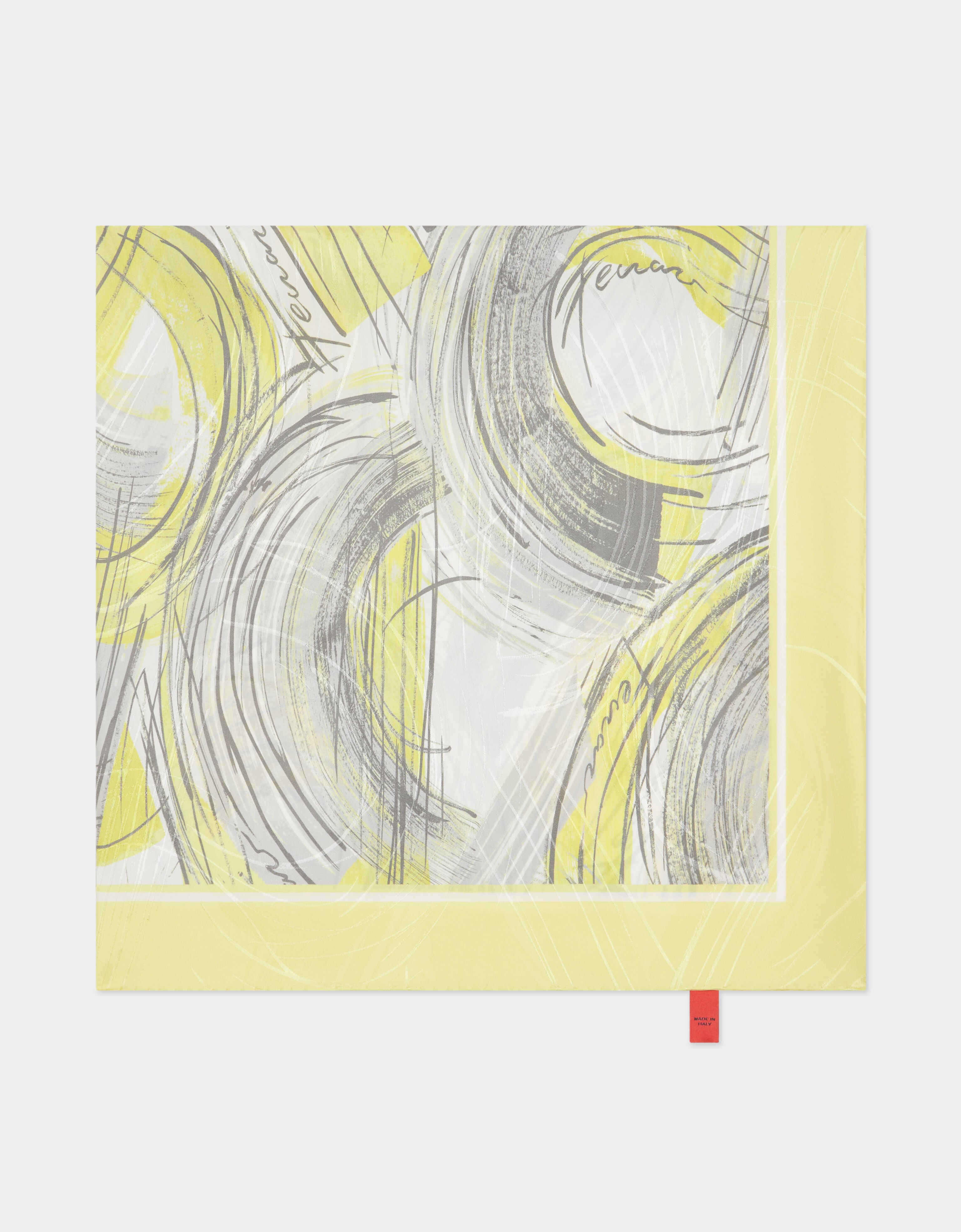 Ferrari Foulard in printed silk twill Giallo Modena 21930f