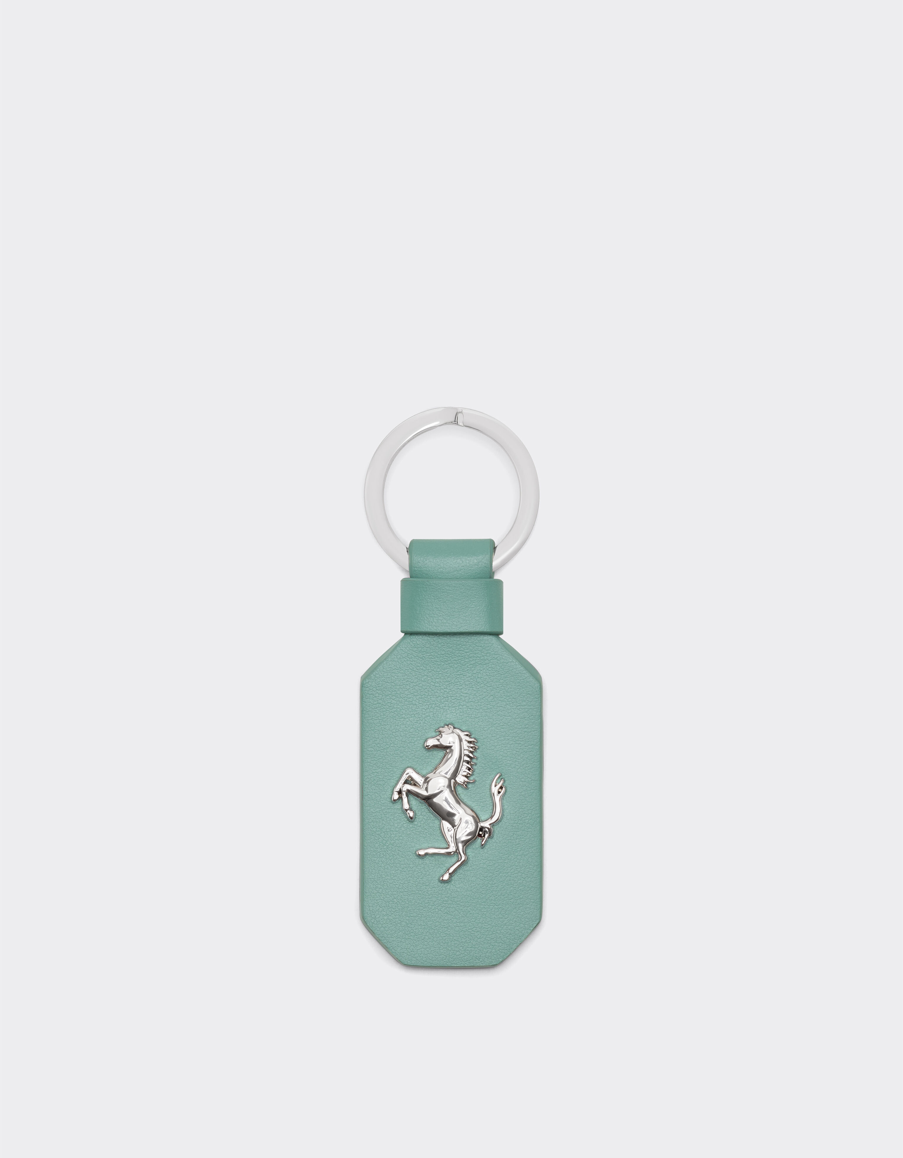 Ferrari Leather keyring with Prancing Horse Granite Green 50618f