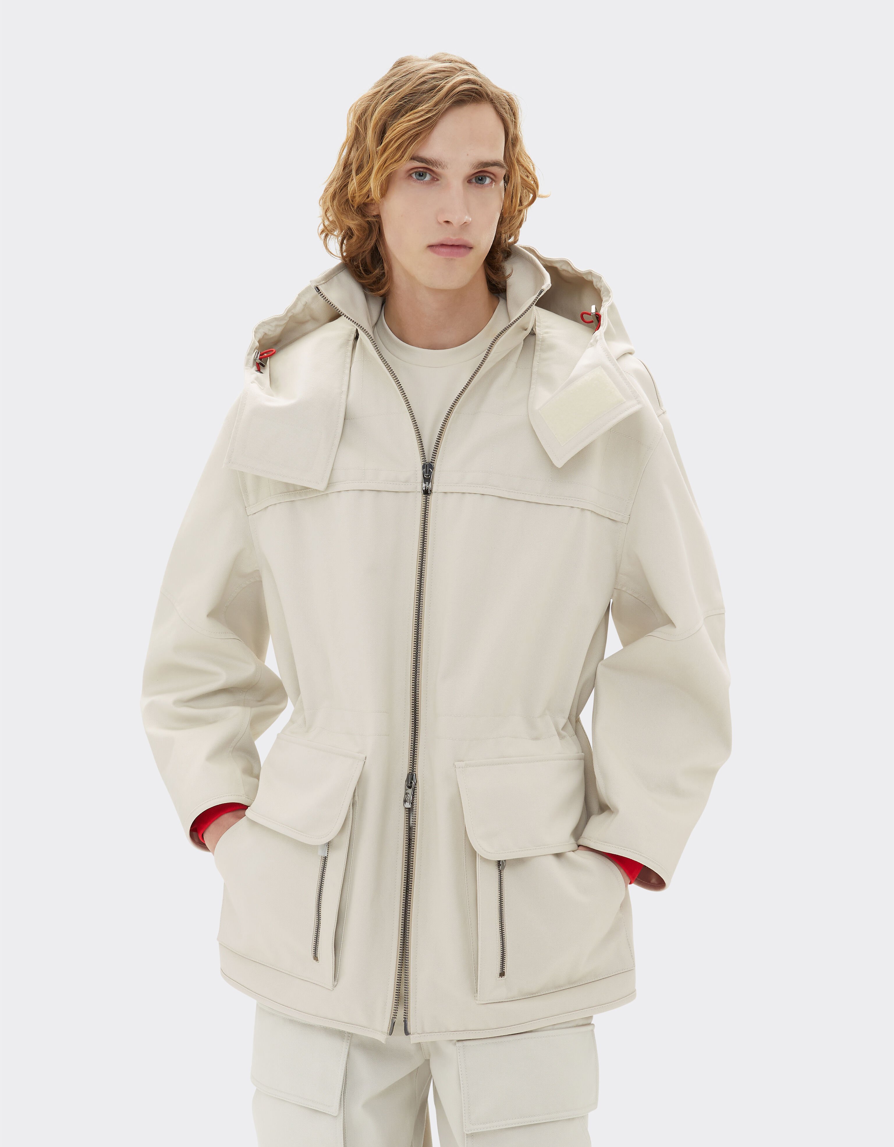 Ferrari Ferrari x Charles Leclerc hooded parka Ecru 22260f
