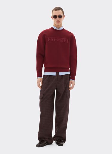 Ferrari Scuba sweatshirt with Ferrari logo Mahogany 20518f