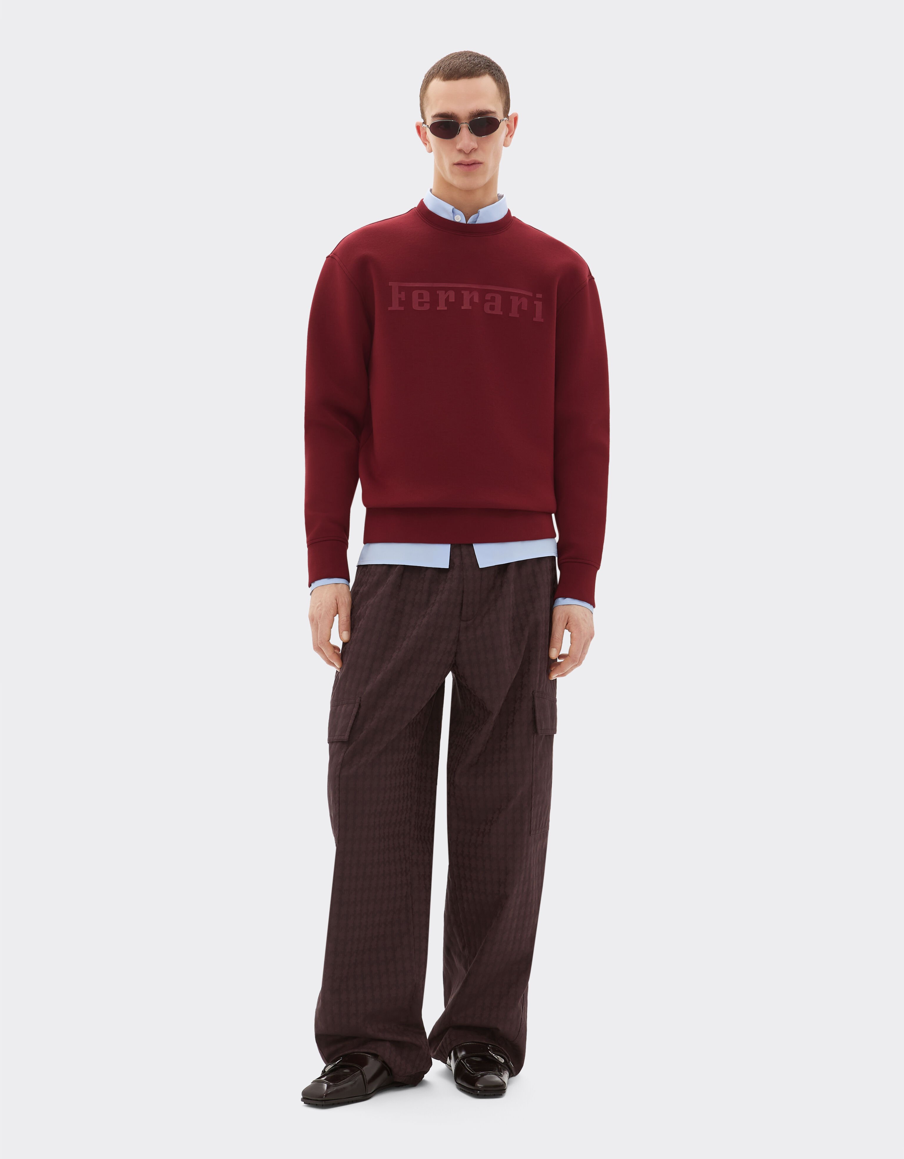 Ferrari Scuba sweatshirt with Ferrari logo Mahogany 20518f
