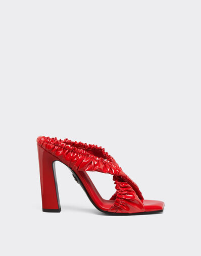 Ferrari High sandals in patent leather Rosso Dino 22025f