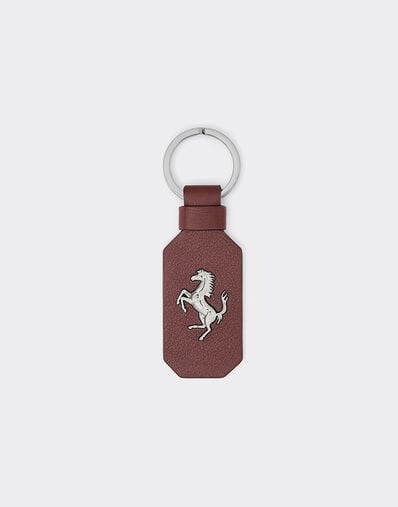 Ferrari Leather keychain with prancing horse Espresso 49222f