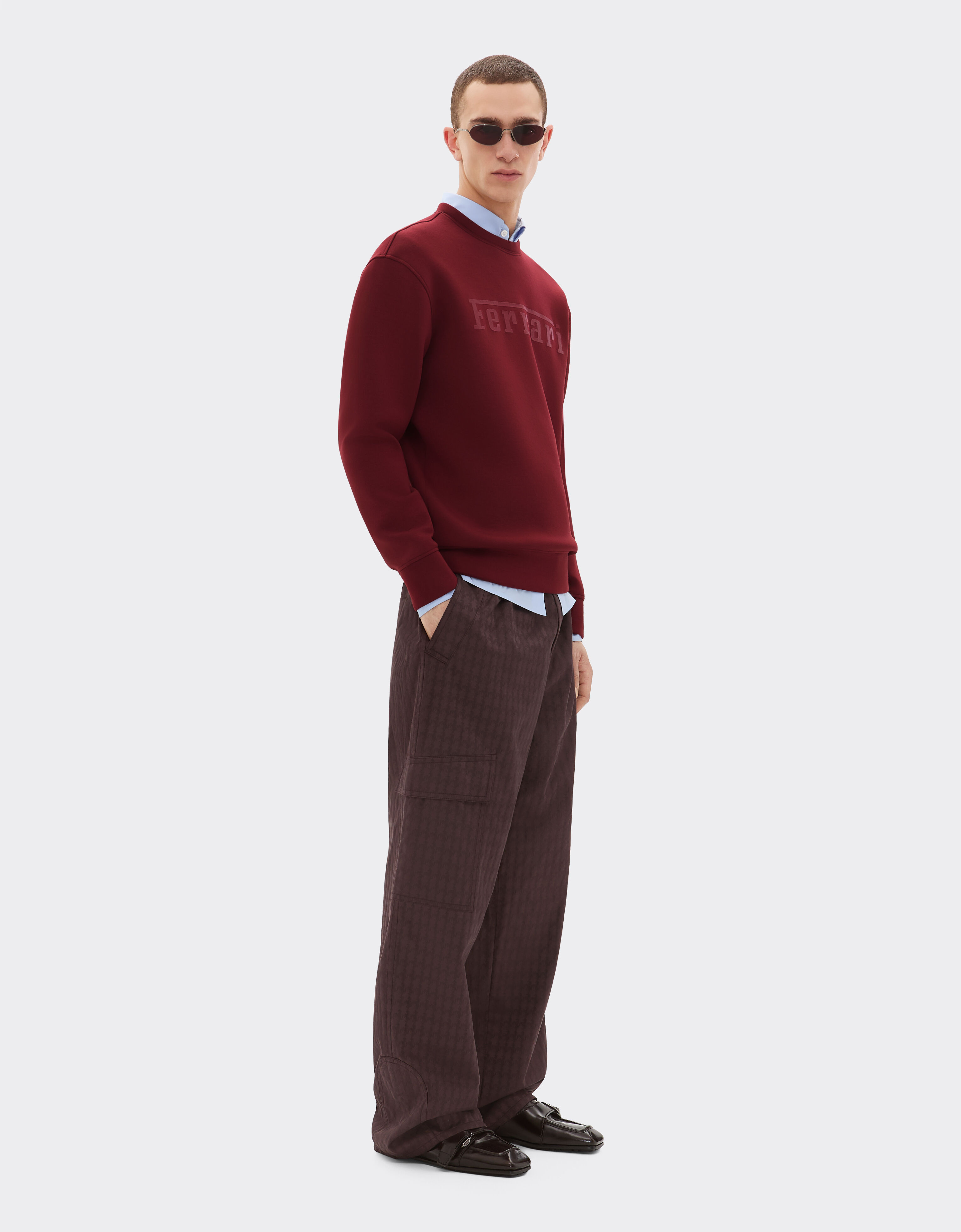 Ferrari Scuba sweatshirt with Ferrari logo Mahogany 20518f