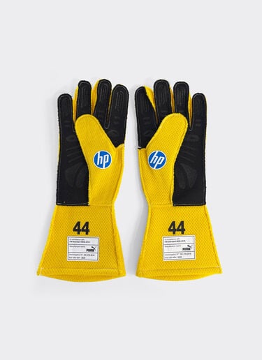 Ferrari Lewis Hamilton Puma-Rennhandschuhe für die Scuderia Ferrari Gelb LA0CAf