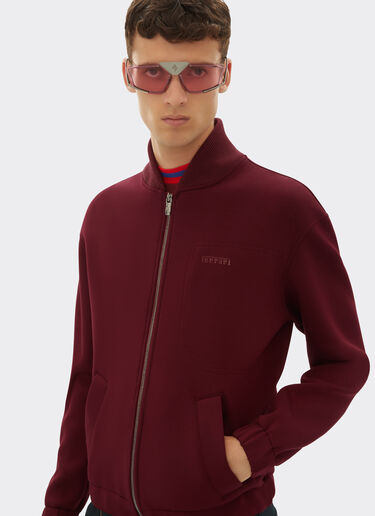 Ferrari Bomber jacket in scuba fabric Burgundy 48261f