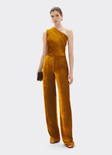 Ferrari Shiny corduroy jumpsuit Gold 22647f