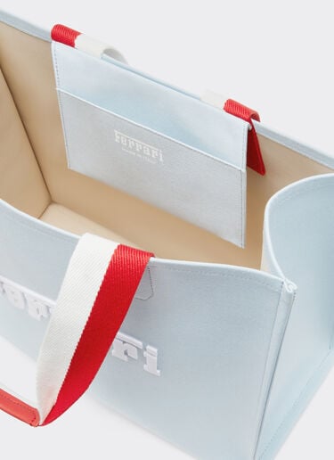 Ferrari x Charles Leclerc canvas tote bag Ferrari Ferrari x Charles Leclerc canvas tote bag Steel Blue 49151f
