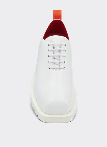 Ferrari Zapato derby en piel lisa Blanco óptico 21119f