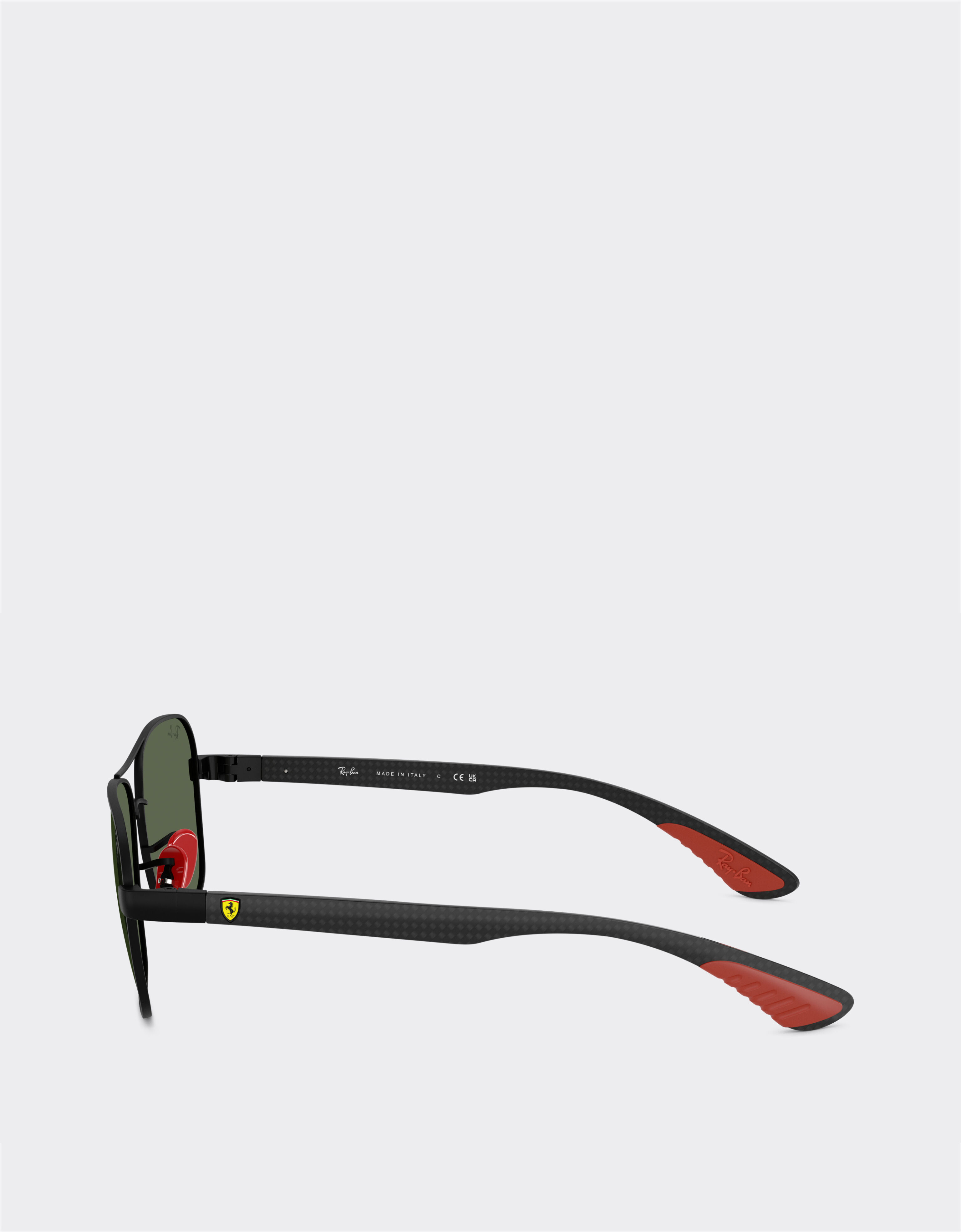 Ferrari Ray-Ban for Scuderia Ferrari RB8336M en metal negro mate y fibra de carbono oscura con lentes verde oscuro Negro mate LA01Cf