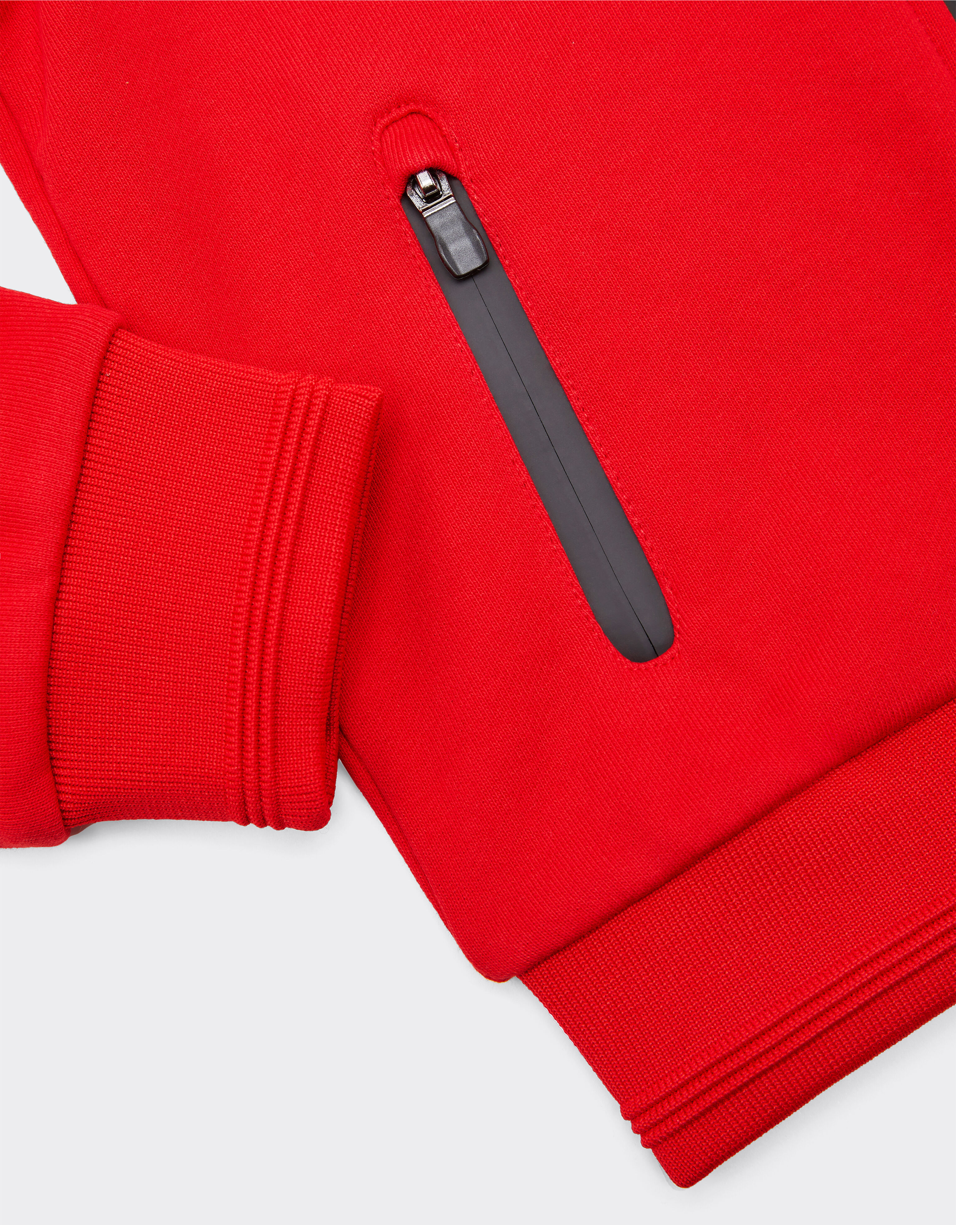 Ferrari French Terry sweatshirt with hood and zip Rosso Corsa 48526fK
