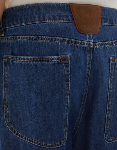Jean 5 poches avec détails en Alcantara® Ferrari Jean 5 poches avec détails en Alcantara® Blu Denim CDMTR0014DCO0014f
