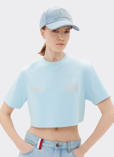 T-shirt in jersey Ferrari x Charles Leclerc Ferrari T-shirt in jersey Ferrari x Charles Leclerc Steel Blue 22778f