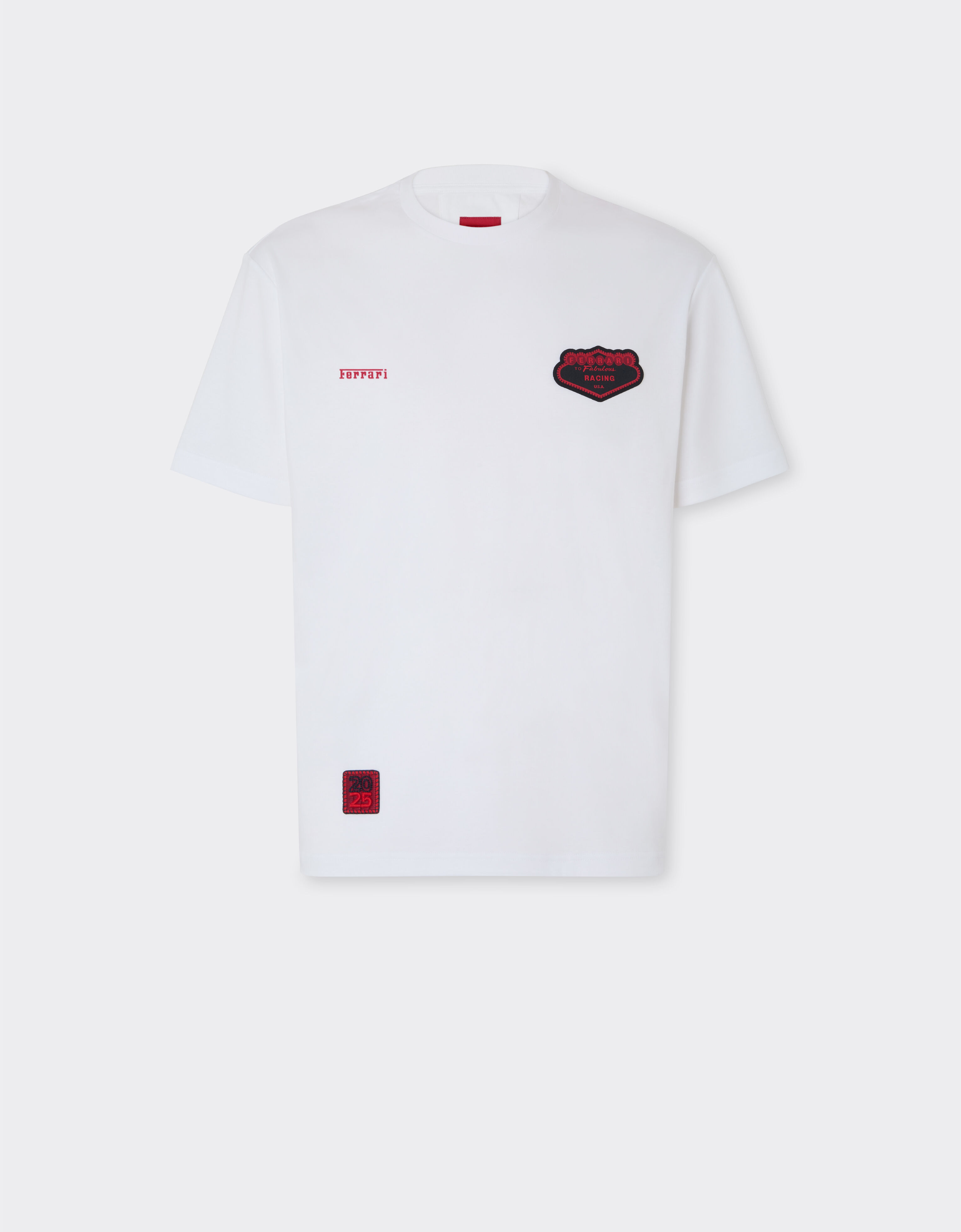 Ferrari Cotton T-shirt with Ferrari logo Optical White 51024f