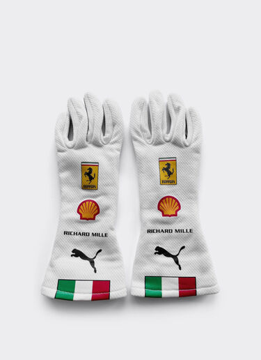 Puma for Scuderia Ferrari HP Charles Leclerc Monza 2025 racing gloves Ferrari Puma for Scuderia Ferrari HP Charles Leclerc Monza 2025 racing gloves Optical White LA0CKf