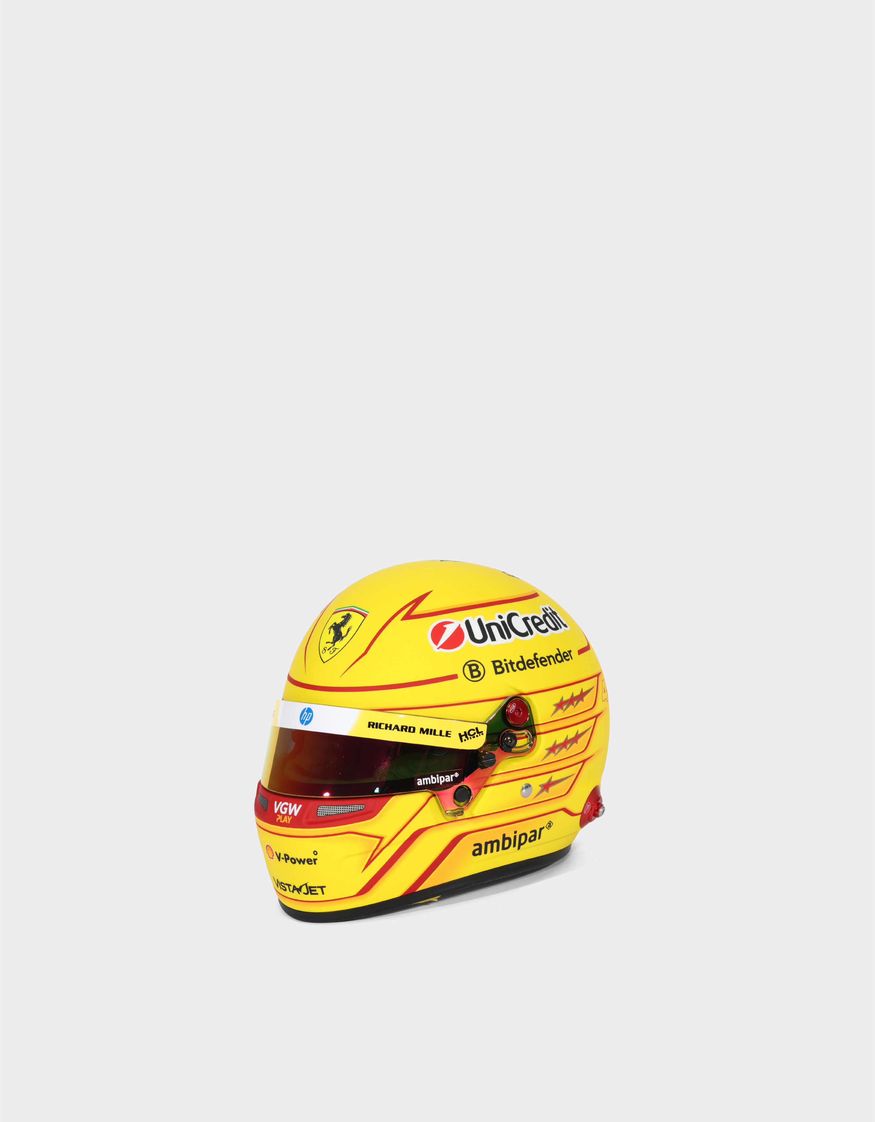 Ferrari 2025 Lewis Hamilton mini helmet in 1:2 scale MULTICOLOUR LA07Pf