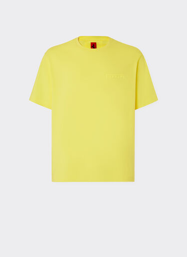 Ferrari T-shirt en coton avec logo Ferrari Giallo Modena 48114f