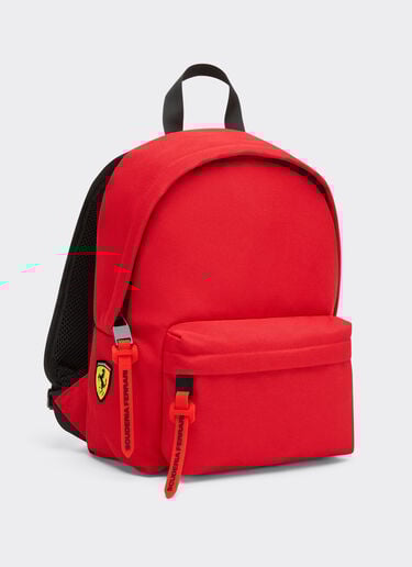Ferrari Mini technical fabric backpack with Ferrari Scudetto Rosso SBNBP0003HMM0017f
