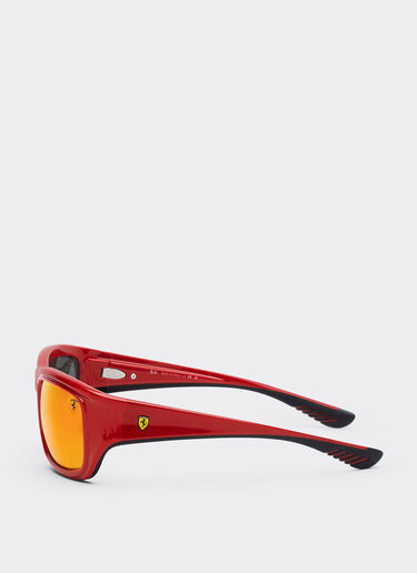 Ferrari Ray-Ban for Scuderia Ferrari RB4405M rouge et noir avec verres marron effet miroir orange Rouge F0841f