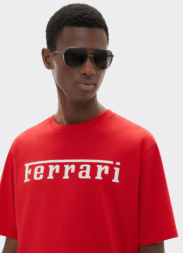 Ferrari T-shirt in cotone con logo Ferrari Rosso Corsa 21179f