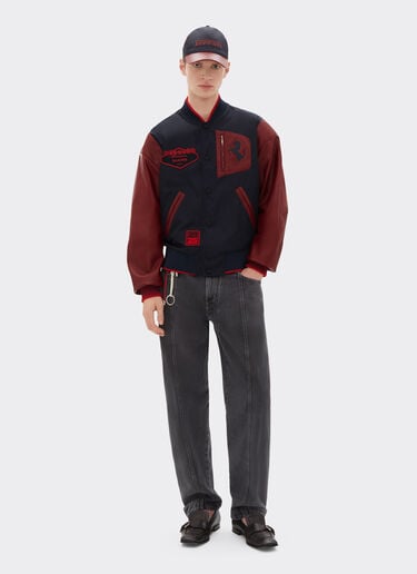 Bomber jacket in Q-Cycle® nylon and leather Ferrari Bomber jacket in Q-Cycle® nylon and leather Navy 50889f