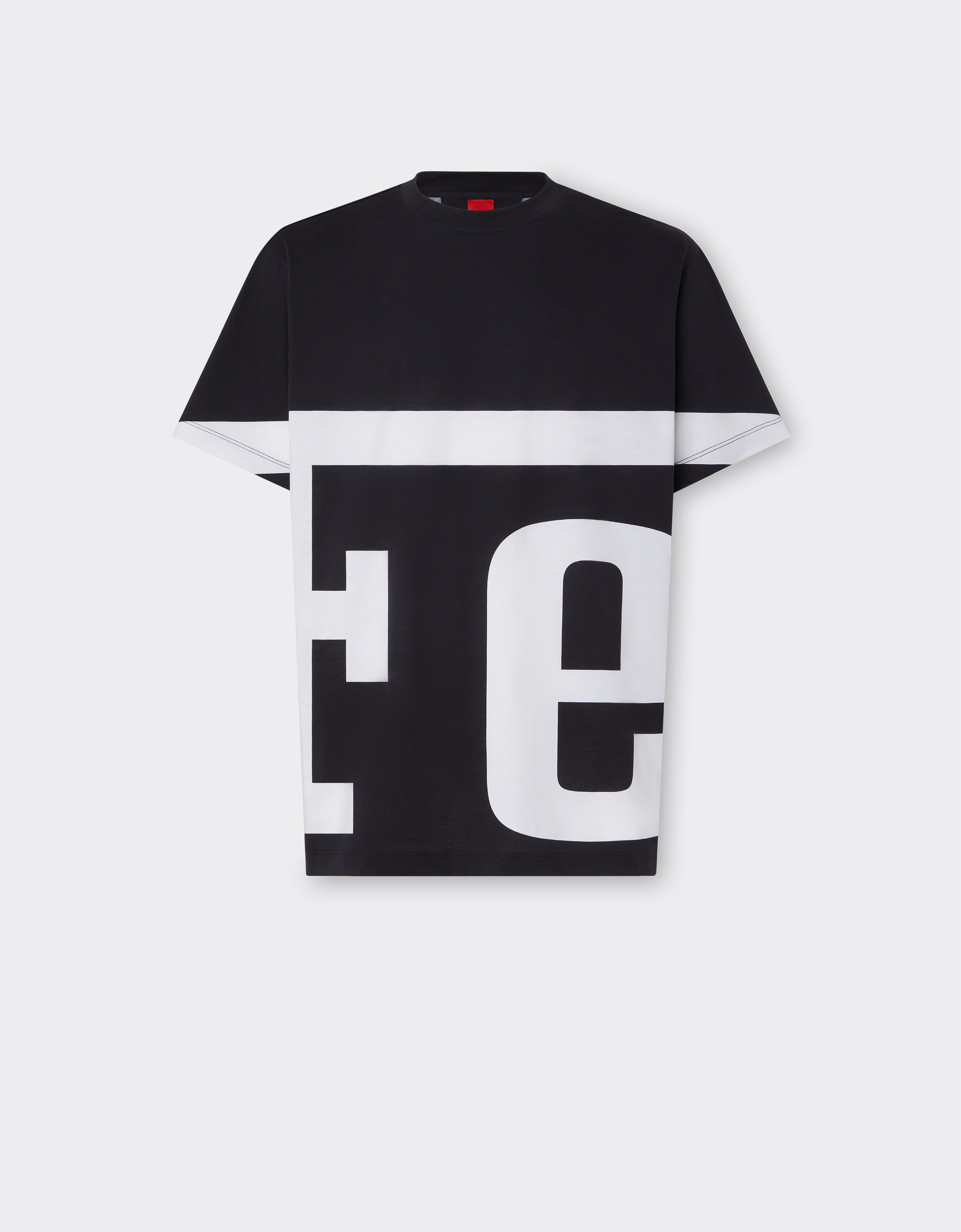 Ferrari T-shirt en coton avec logo Ferrari imprimé Noir 48115f