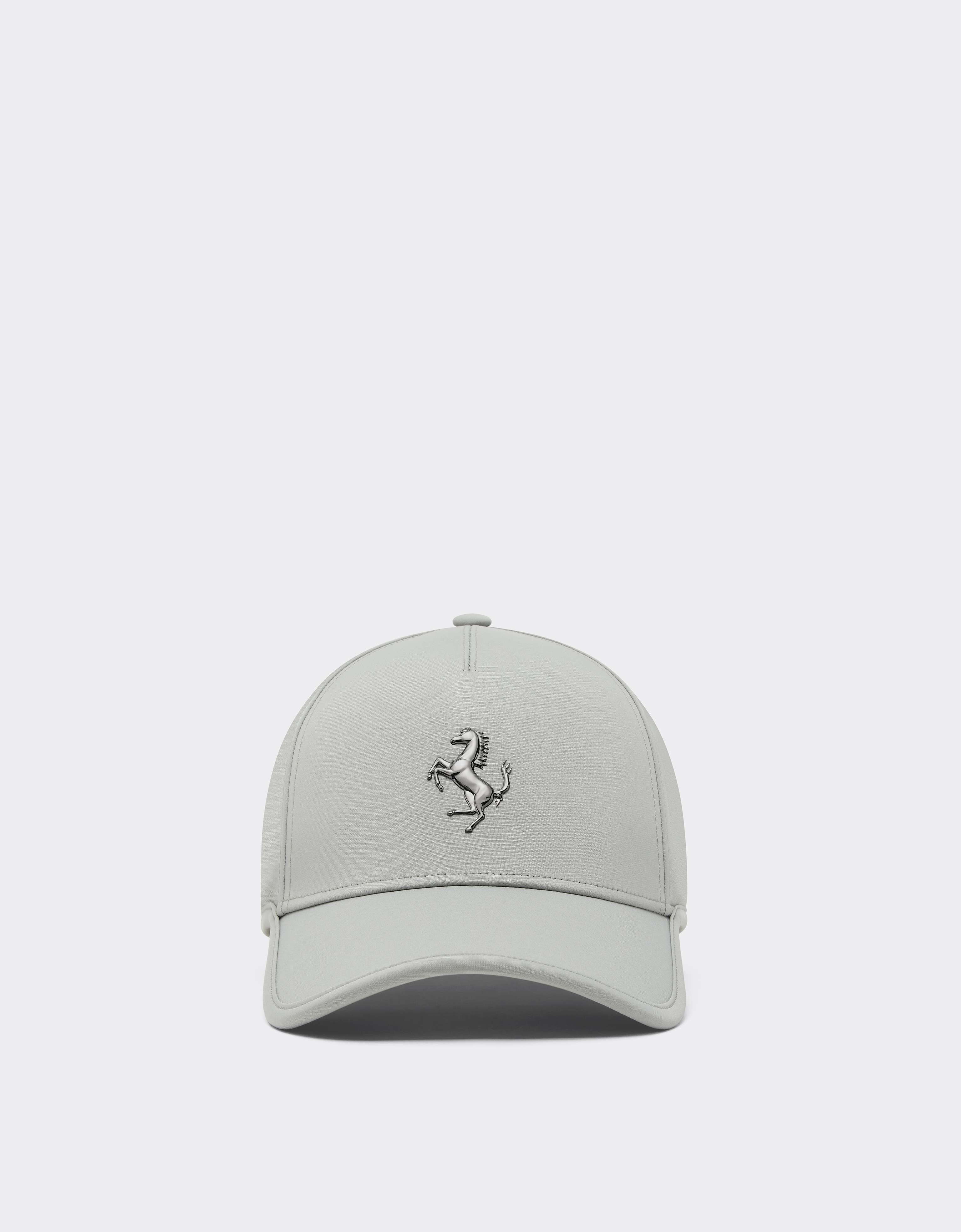 Baseball Cap with Metal Prancing Horse in Olive green | Ferrari®