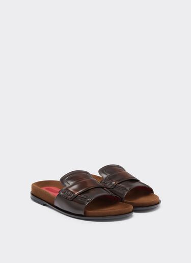 Ferrari Slide loafers in brushed leather Brown 22017f