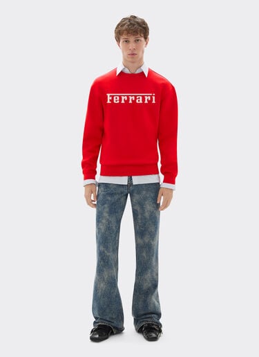 Ferrari Scuba-Sweatshirt mit Ferrari-Logo Rosso Corsa 20518f
