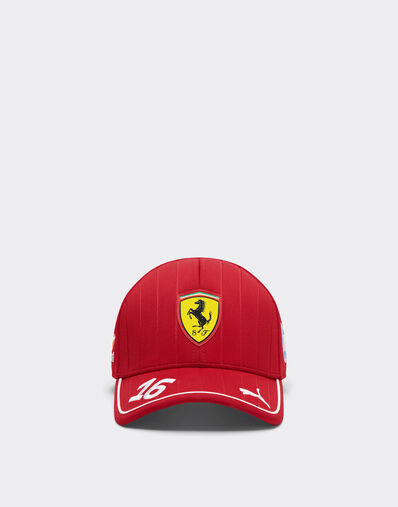 Ferrari Puma for Scuderia Ferrari HP 2025 Leclerc junior baseball cap Cherry LA00XfK