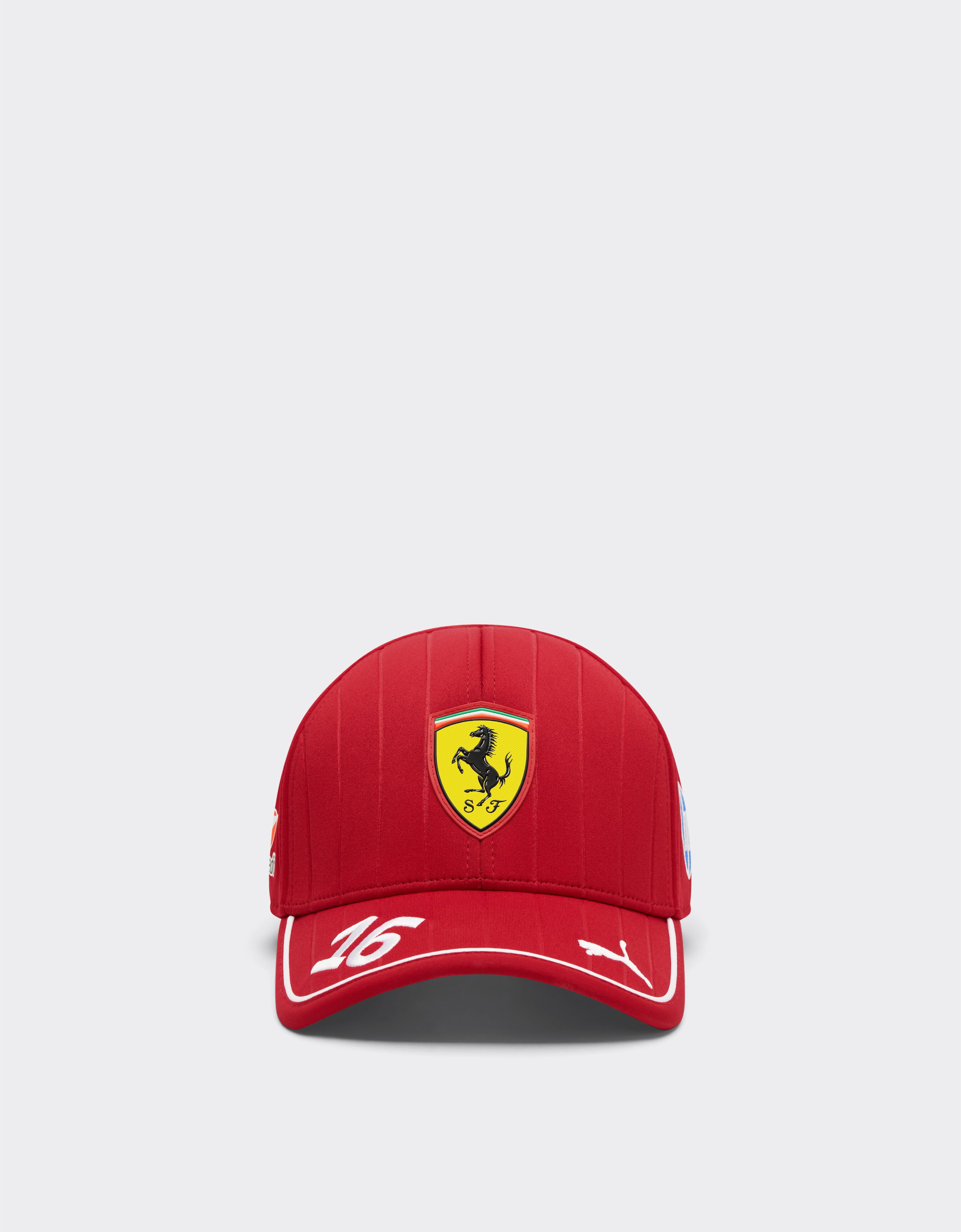Ferrari Puma for Scuderia Ferrari HP 2025 Leclerc junior baseball cap Cherry LA00XfK