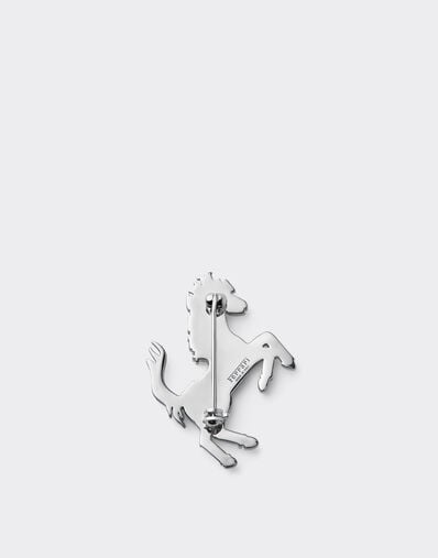 Small Prancing Horse Brooch with Rhinestones Ferrari Small Prancing Horse Brooch with Rhinestones Silver CGWSP0002JU00005f